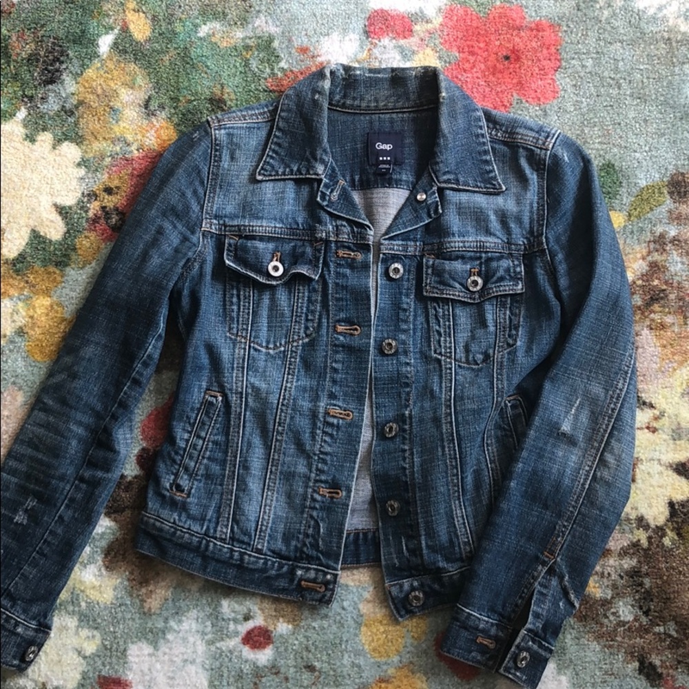 XS Cropped Denim Jacket by Gap
